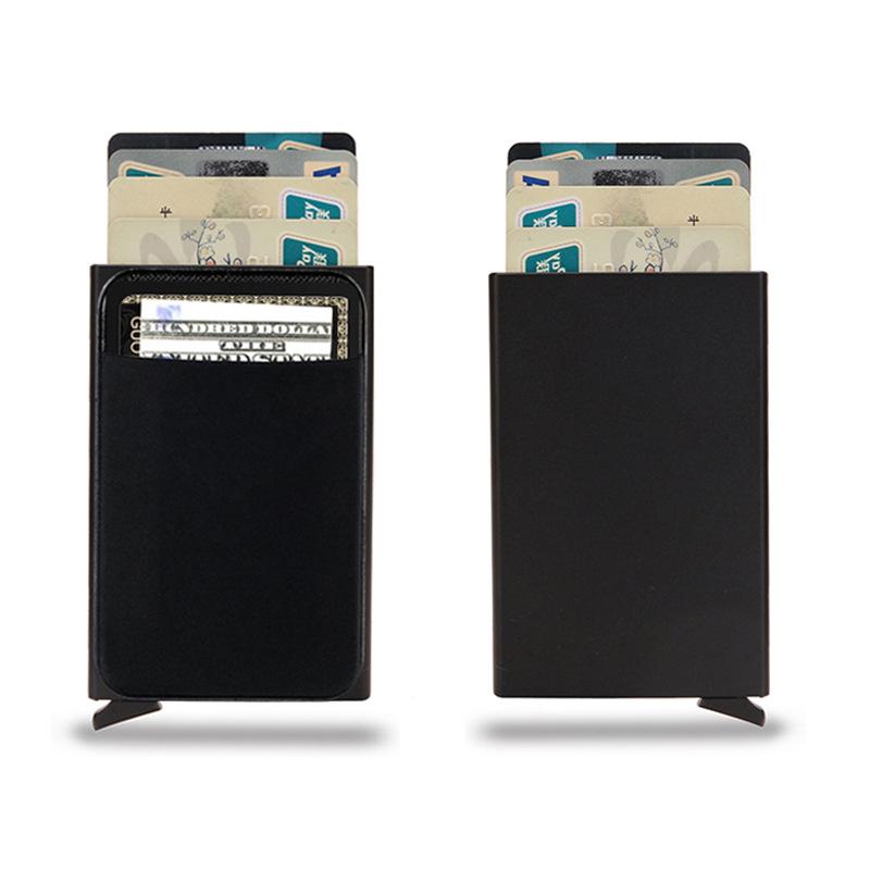 Men's RFID Metal Card Holder Wallet with Money Clip - Anti-Demagnetization, Multifunctional Design