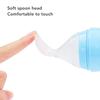Trinkhilfen Fütterbecher für ältere bettlägerige Personen Fütterbecher Trink-Silikonlöffel Wasser Brei Flüssigkeitsspender Blau
