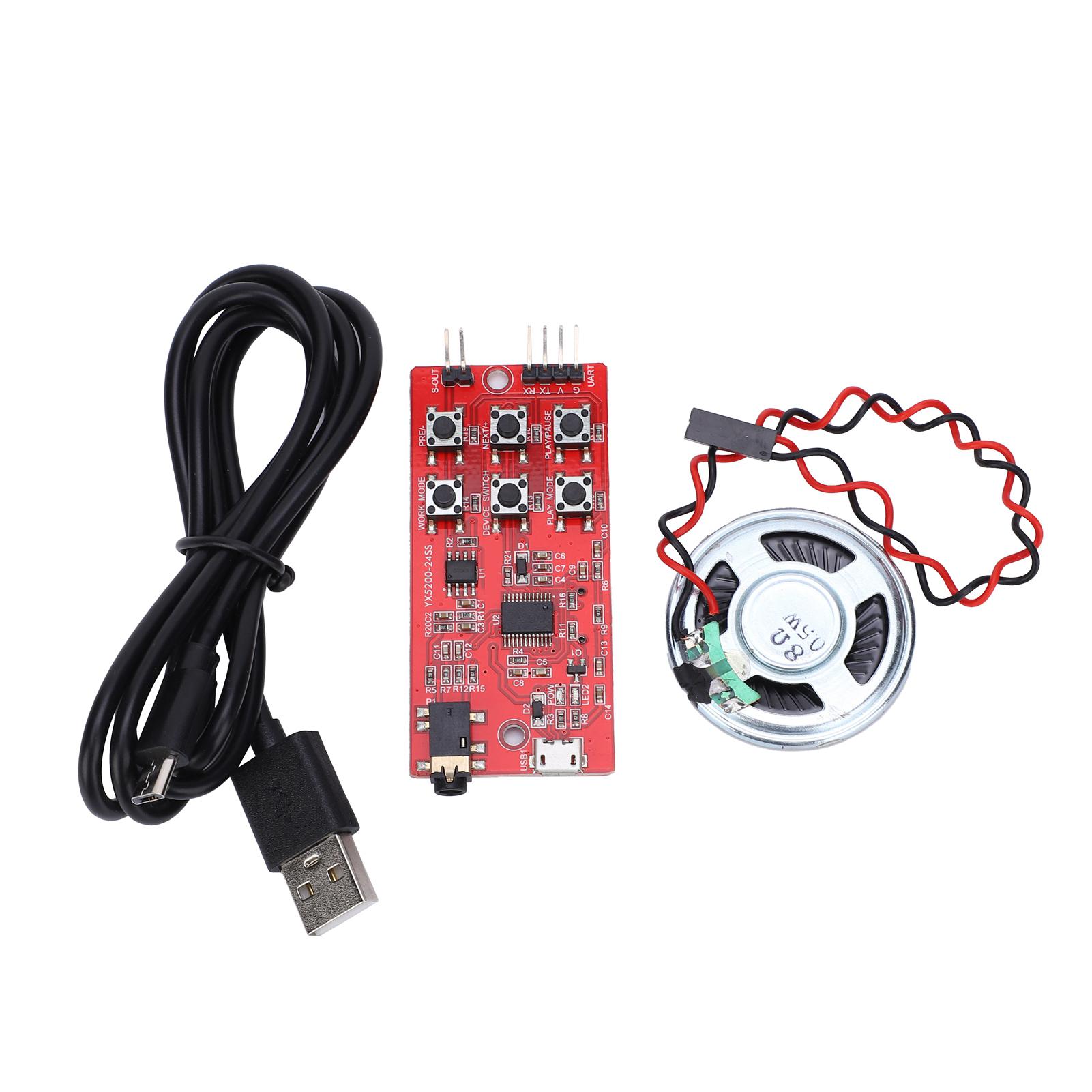 

MP3 Player Voice Playback Module DIY Learning Voice Serial Port Control Board Set YX5200