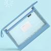 Transparent Mesh Zipper Pouch Bag Large Capacity Data Storage Bag  School Office Supplies