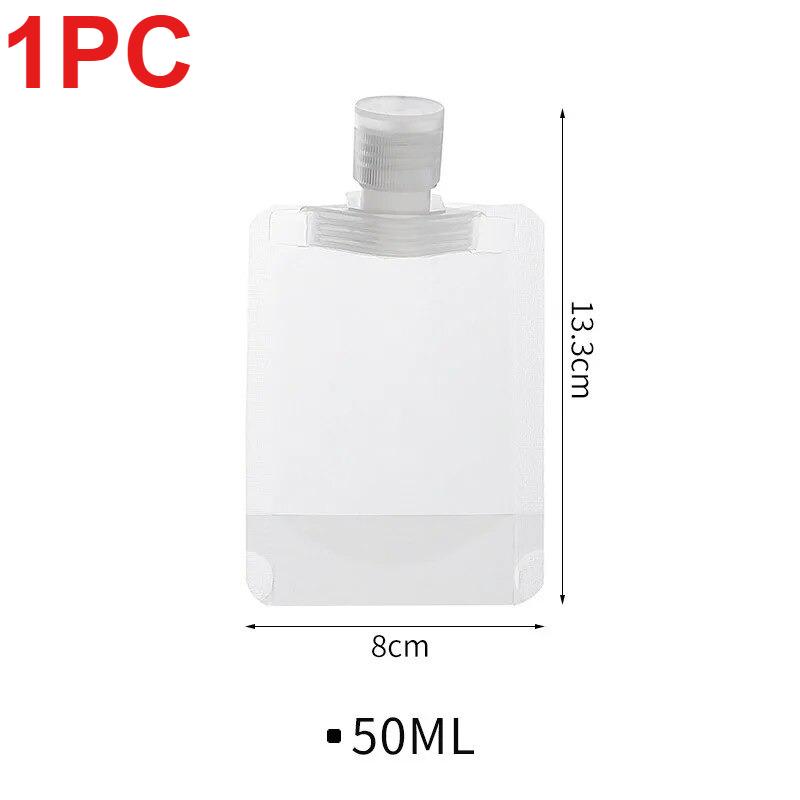 30/50/100ML Thickened Travel Size Refillable Pouch Portable Cosmetic Squeeze Bag for Lotion Shampoo Shower Gel Facial Cleanser