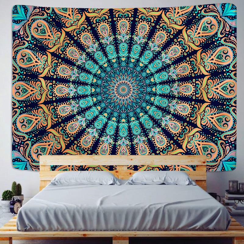 Mandala Lace Tapestry Wall Decor Living Room Tapestry Wall Beach Towel Thin Blanket Travel Mat