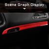 Red Carbon Fiber Interior Passenger Dashboard Cover Trim For Dodge Charger 15-22