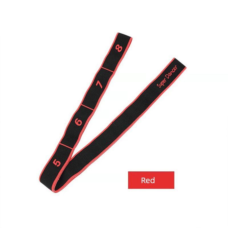 

Dance Stretch Belt Kids Latin Ballet Digital Stretch Belt Back Stretch Exercise Multi-Segment Yoga Stretch Belt Dance elastic with Red 8 squares
