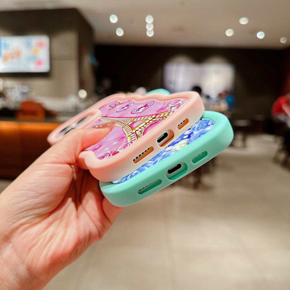 Macaron Soft TPU Phone Case for Samsung A11 A12 A13 A14 A15 A23 A24 A25 A52 A53 A54 A55 A30 A50 S20 S23 FE S24 Ultra Cover Ae62 Butterfly Eiffel Tower