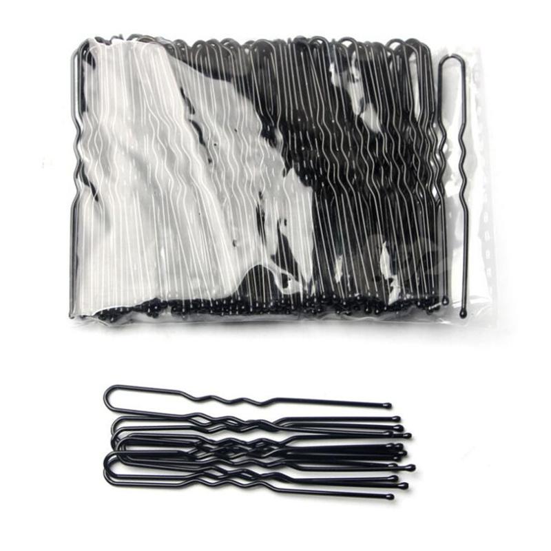 50 Stück/Beutel 5 6 7cm U-förmige Legierung Haarnadeln Gewellte Haarspangen Einfache Metall Haarklammern Haarspangen Brautfrisur Werkzeug Haarnadeln