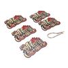 5pcs Christmas Ornaments Wooden Holiday Reusable Decorative Signs for Tree Door Window