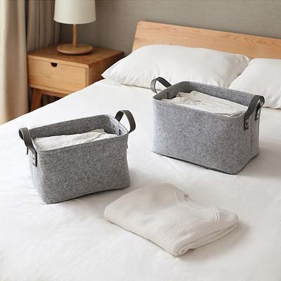 Yousheng Felt Storage Basket Large Capacity Foldable Organizer with Sturdy Handles for Clothes Quilts Laundry Organizer Home Bedroom Living Room