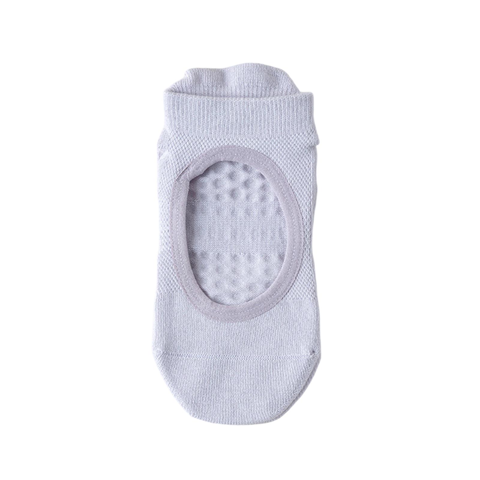 

Women Non Slip Yoga Socks with Grip Dots Pilates Socks Indoor Exercise Socks Open Back Design for Fitness Studio and Home Use One Size фіолетовий