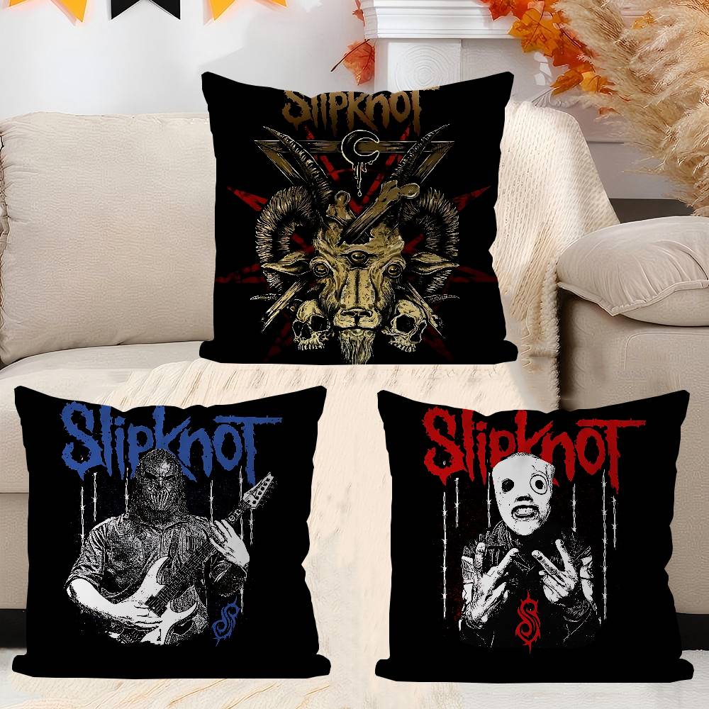 Rock Band S-Slipknot Logo Kissenbezug Toon Geschenk Kissenbezug Schlafzimmer Zuhause Sofa Stuhl Sitz Dekor Kissenbezug