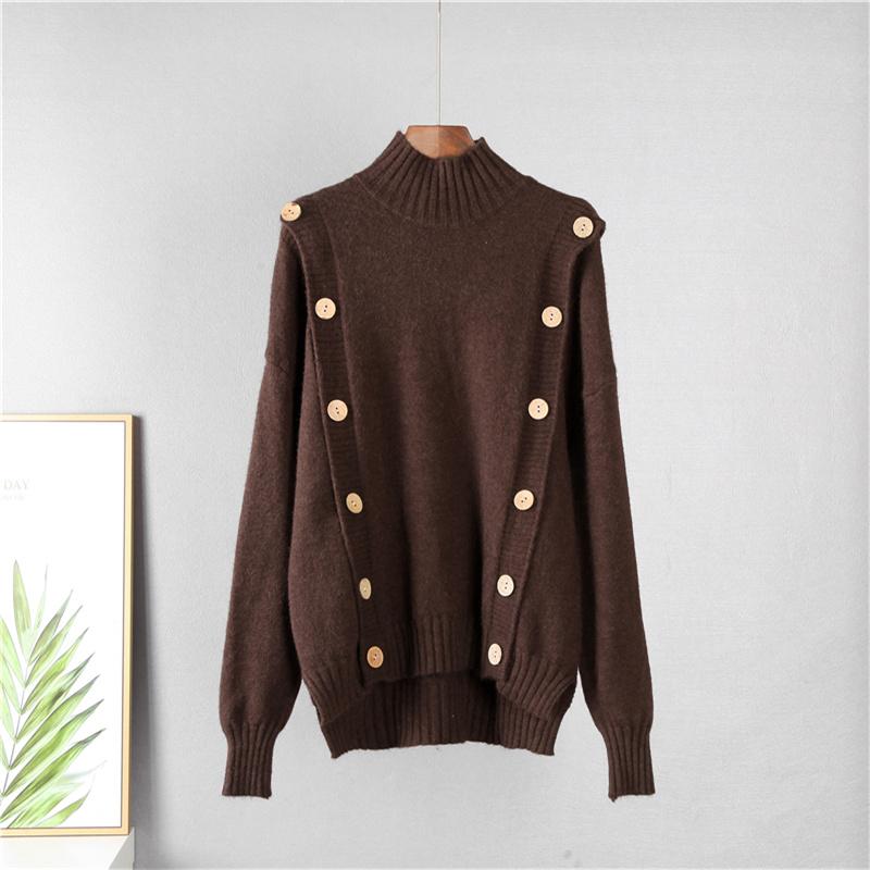 Hirsionsan Ležérní měkká pletená souprava Dámské 2021 Podzim Zima Svetr & Mrkvové kalhoty 2 kusy Dámský outfit Tepláky Haremové kalhoty