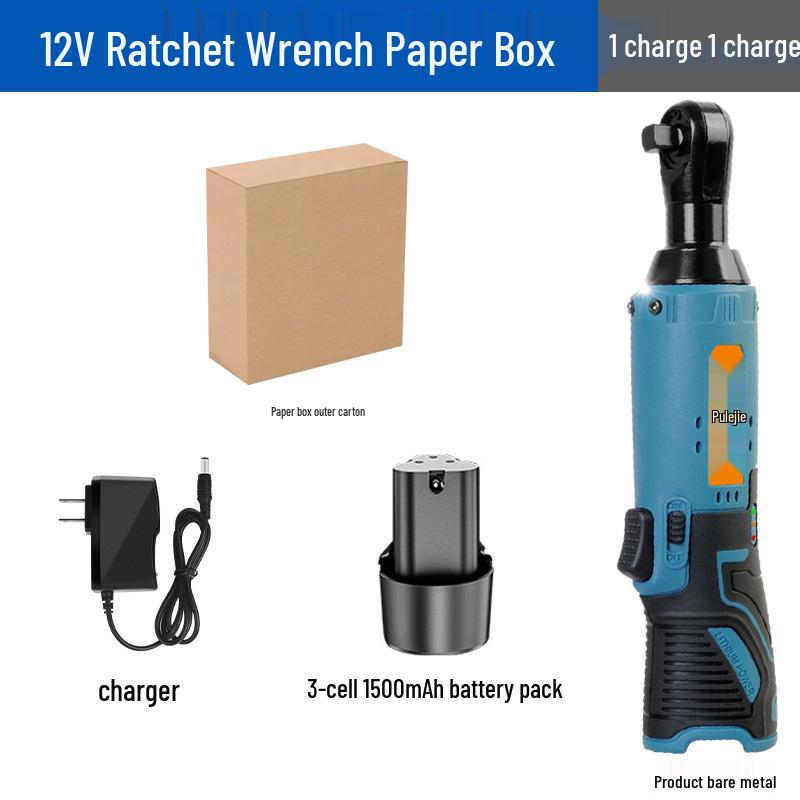 Rechargeable 90-Degree Right Angle Electric Ratchet Wrench