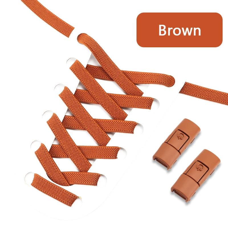 Cordones elásticos de colores con cierre a presión y sin lazos para zapatillas de deporte de 8 mm de ancho para niños y adultos