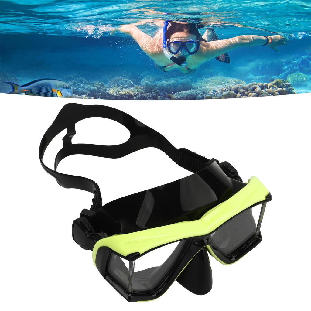 Snorkel Diving Glasses Waterproof Prevent Fog UV Tempered Glass Snorkeling Goggles for Adults Men Women