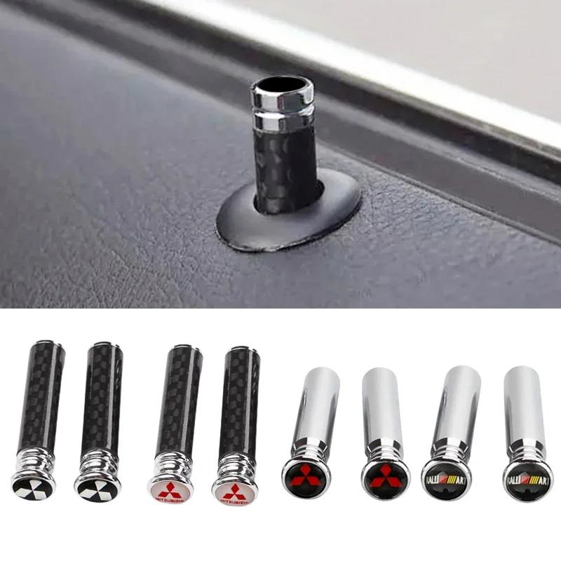 Carbon Fiber Car Door Pin Lock Knob Cover Accessories for Mitsubishi Ralliart Lancer 9 10 ASX L200 Colt Pajero Outlander Eclipse