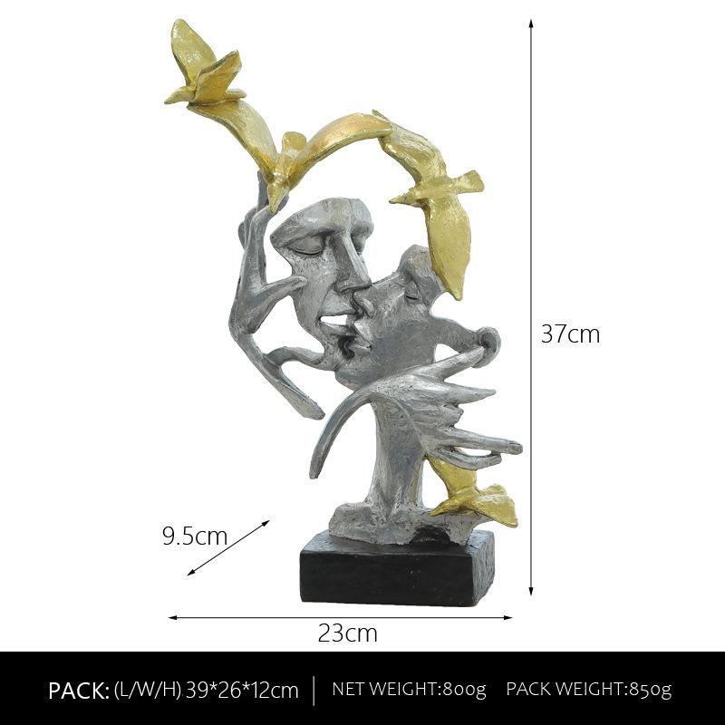 Couple Mask Top European Resin Crafts Personalized Home Tabletop Premium Room Decoration Ornaments Durable Durable