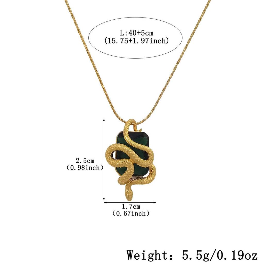 Spirit Snake Academy Pendant Necklace: Retro Magic, Unique Personality, Temperament Chain