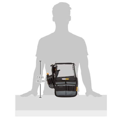 ToughBuilt 31-inch Pocket with ClipTech, 8-inch Tote Bag, Rubber, Black, TB-CT-180-8