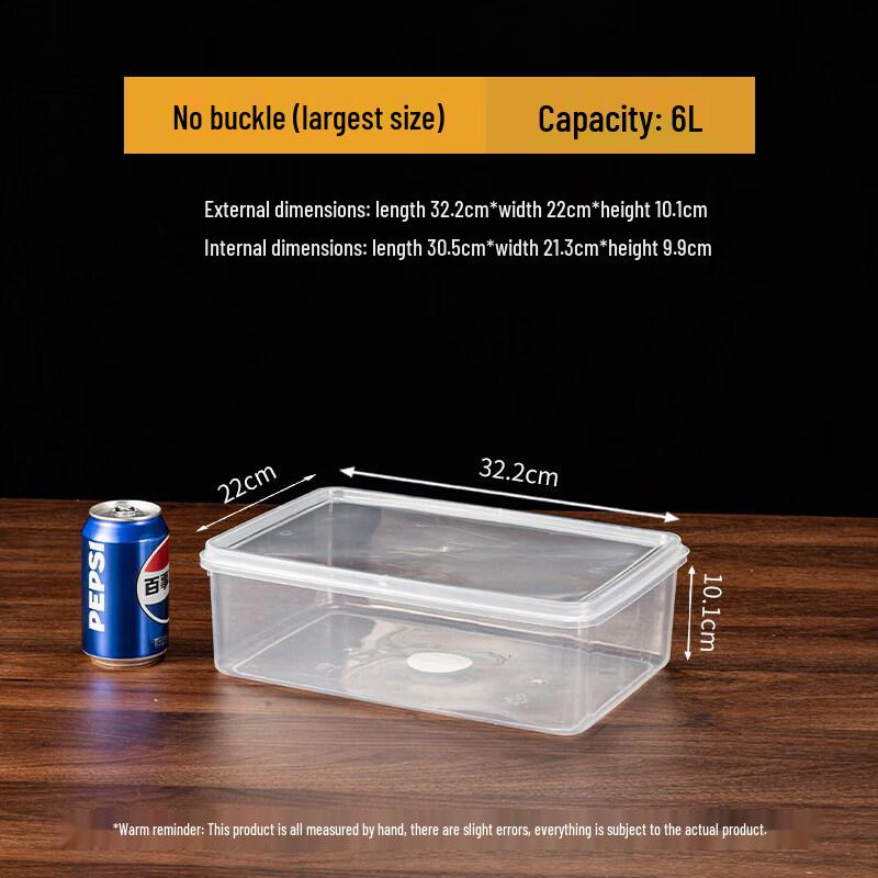 ZISIZ Food Grade Transparent Plastic Storage Container