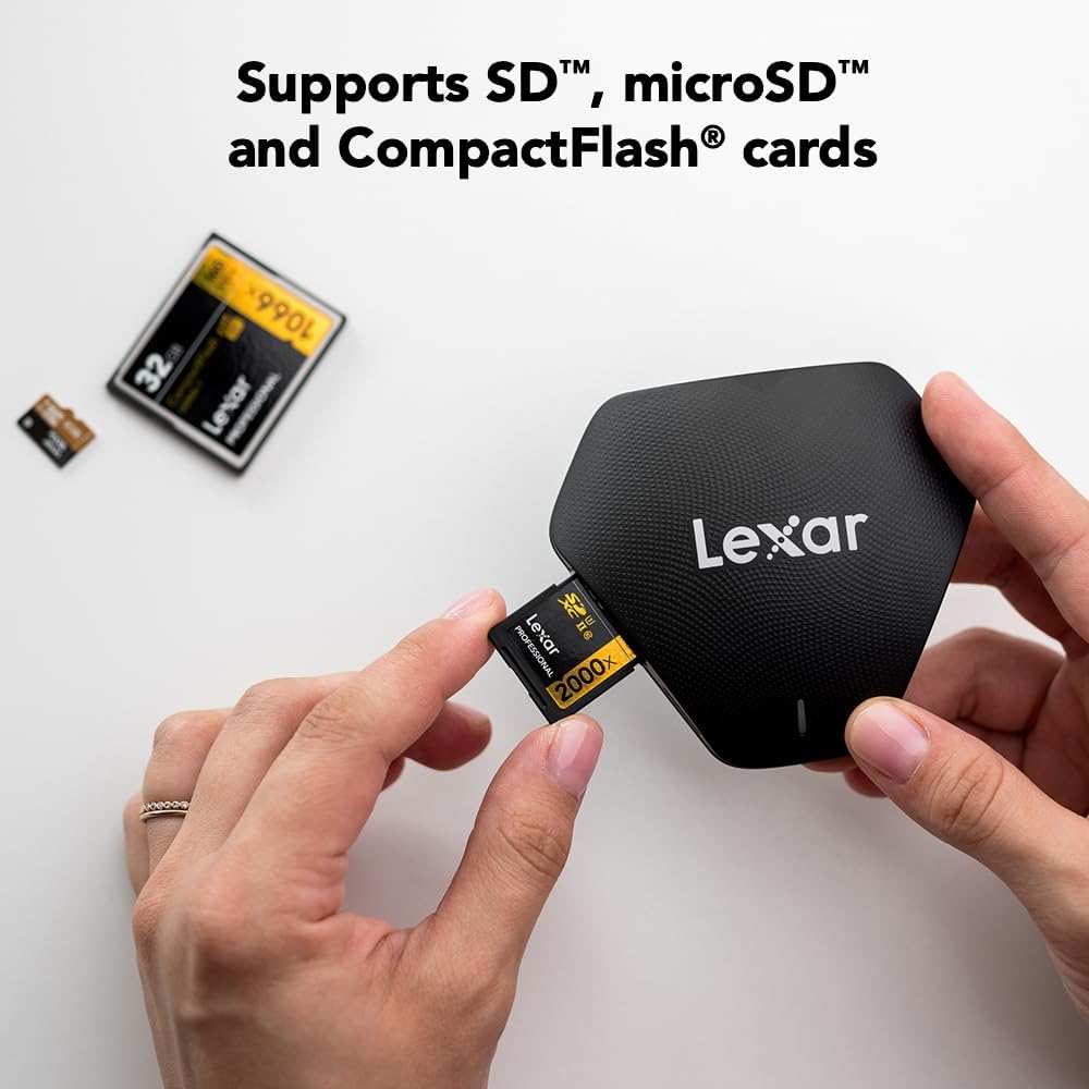 Lexar Original SD card reader 3 in 1 Card Reader USB 3.2 to SD Micro SD TF CF Memory Card reader SD Memory Cards Reader Supports SD, TF and CF Cards