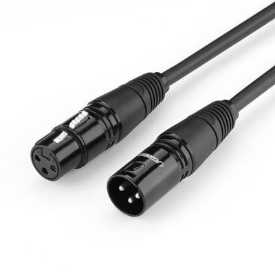 כבל מאריך אודיו למיקרופון XLR 2 מטר שחור