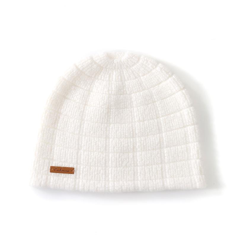 Женская шапка из чистого кашемира и шерсти - Большой размер, Защита ушей Осень/Зима, Стройнящая и теплая