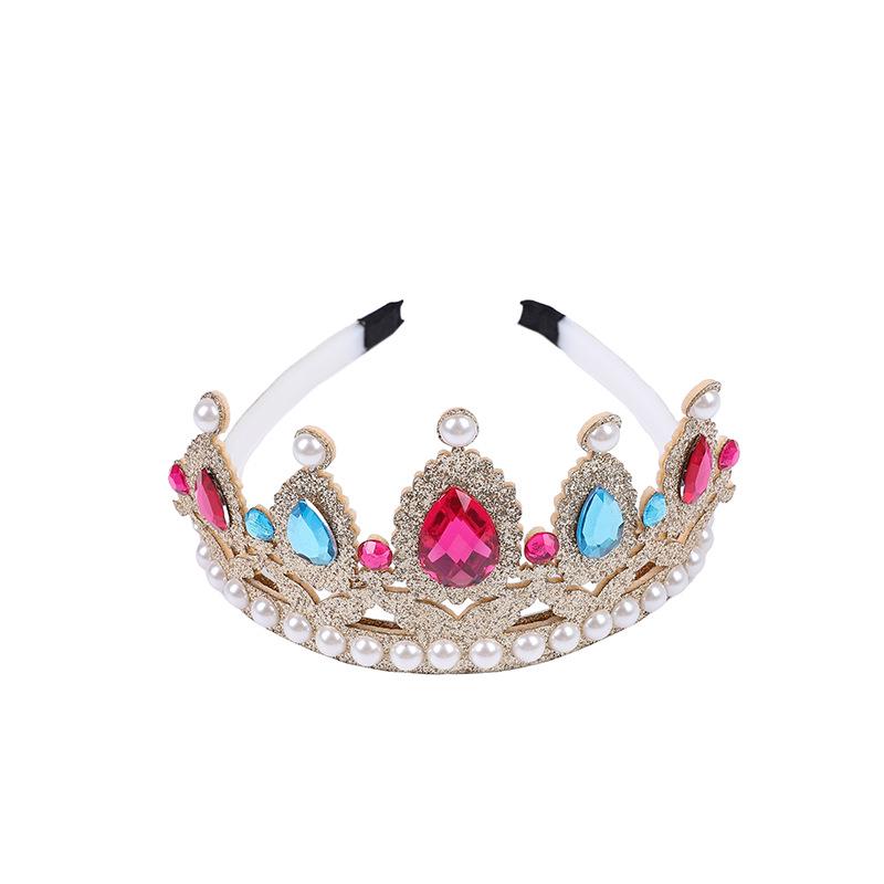 Mermaid Princess Rhinestone Crown Headband for Kids' Cosplay