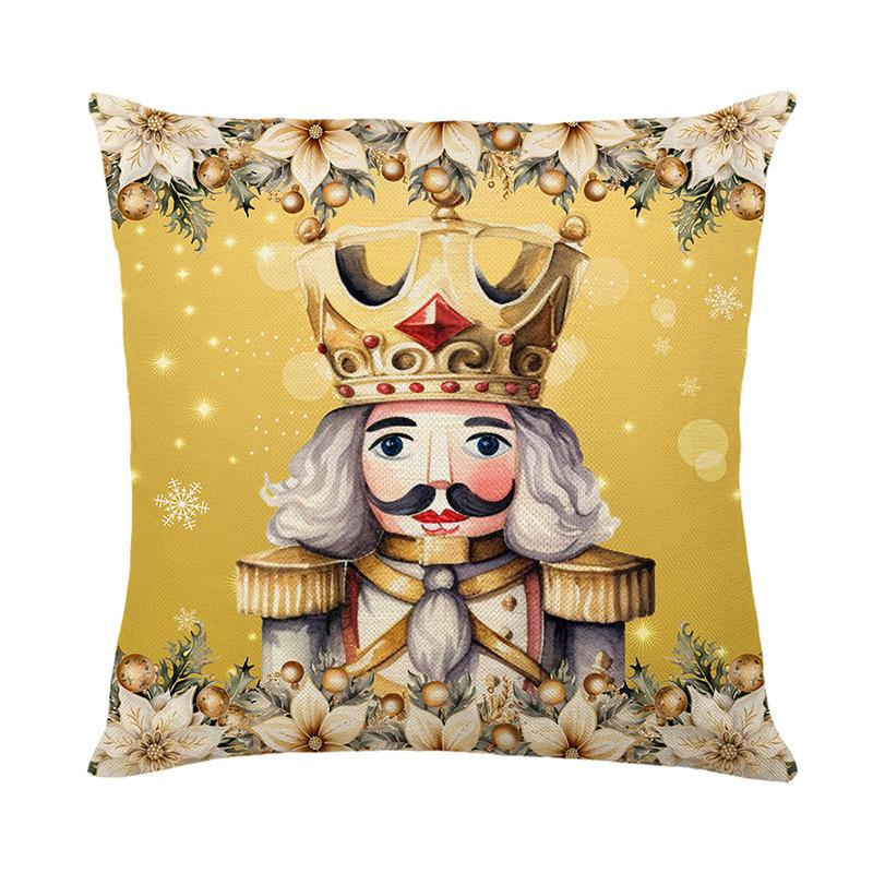Christmas Gold Pillow Cover Home Sofa Cushion Cover Living Room Bedroom Pillow Cover