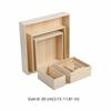 Portable Square Wooden Box Decorative DIY Wooden Storage Container Paintable Small Mini Sundries Jewelry Boxes Gifts