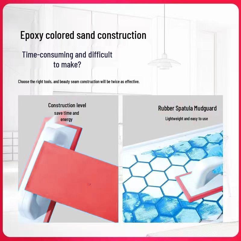 Colored Epoxy Sand Grouting Trowel & Tile Scraper Tool Set