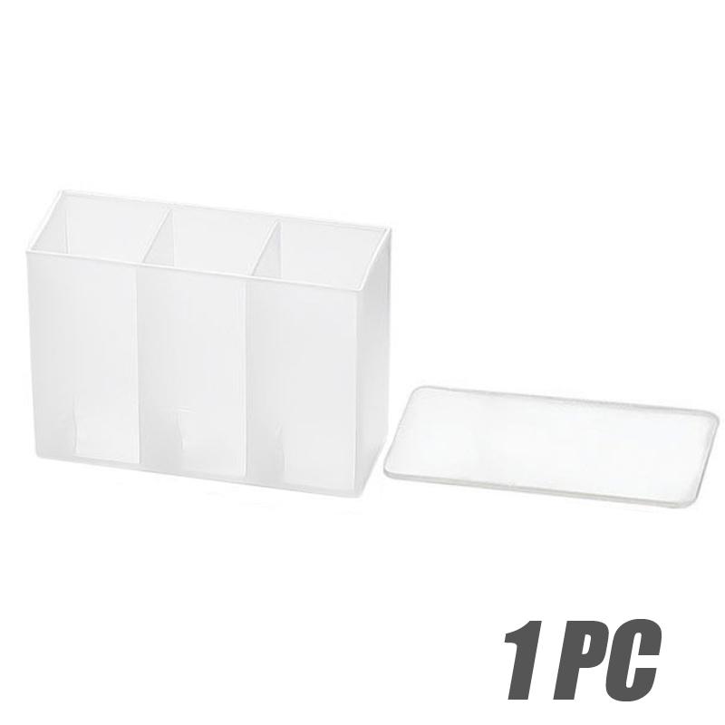 Wall Mounted 3Grids Jewelry Box Cabinet Self-adhesive Sundries Storage Box Eyebrow Pencil Lipstick Lip Glaze Organizer DROPSHIP