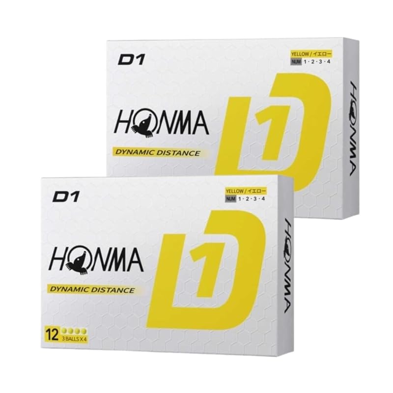 

[Набор из 2 дюжин] Мяч для гольфа Honma Golf D1, модель 2024 года, BT2401 Мяч для гольфа HONMA, 2 дюжины, 24 мяча + набор для игры в гольф...
