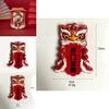 Wooden Chinese Style Ethnic Instrument Fridge Magnet Set For Living Room Dcor