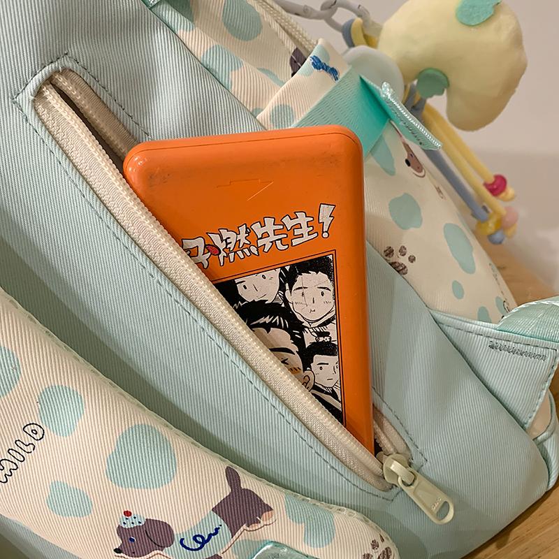 College Style Backpack Puppy Pattern Schoolbag Junior High School Student Book Bag