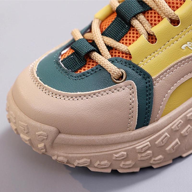 Nuove Sneakers da Donna Versatili con Zeppa Scarpe Sportive da Donna Comode con Lacci Scarpe da Tennis Aumento di Altezza Scarpe Casual Laidy