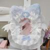 Suport de carduri de poker din pluș și dantelă DIY Kpop Carcasă pentru fotocarte Fundă Panglică Lolita Dulce Toploader Ornament Itabag Anime Afișaj Card de Identitate