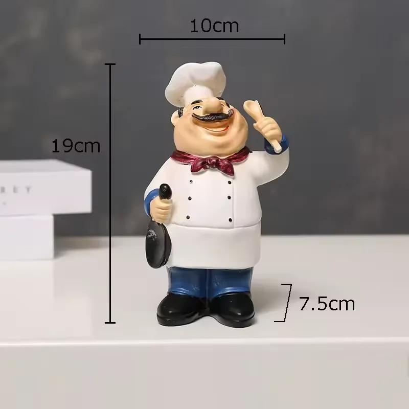 Bearded Chefs Creative Figures Statue Desk Decoration Professional Chef Character Resin Sculpture Ornaments Modern Home Decor