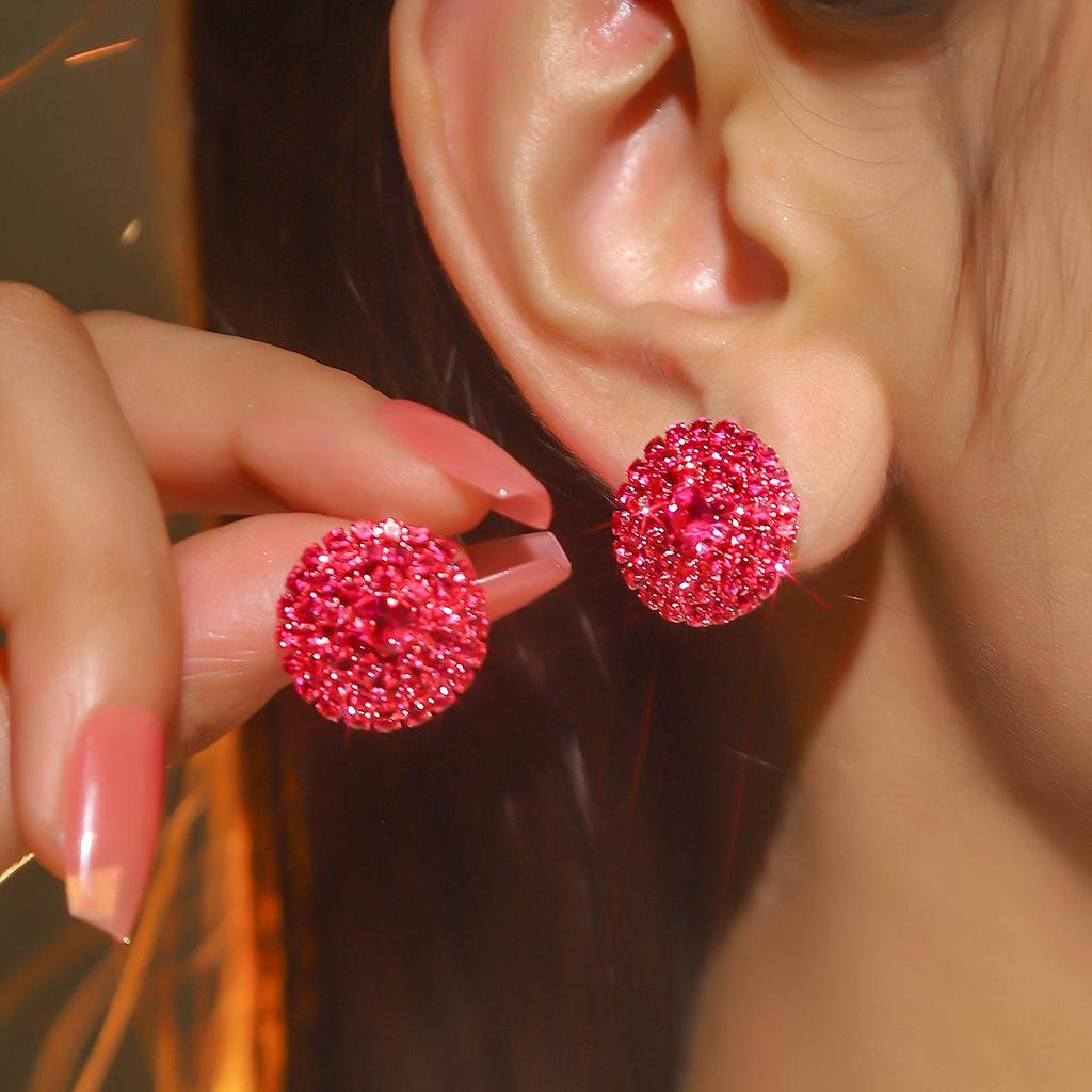 DINGKA Geometryczne Kolczyki Koła z Cyrkoniami dla Kobiet