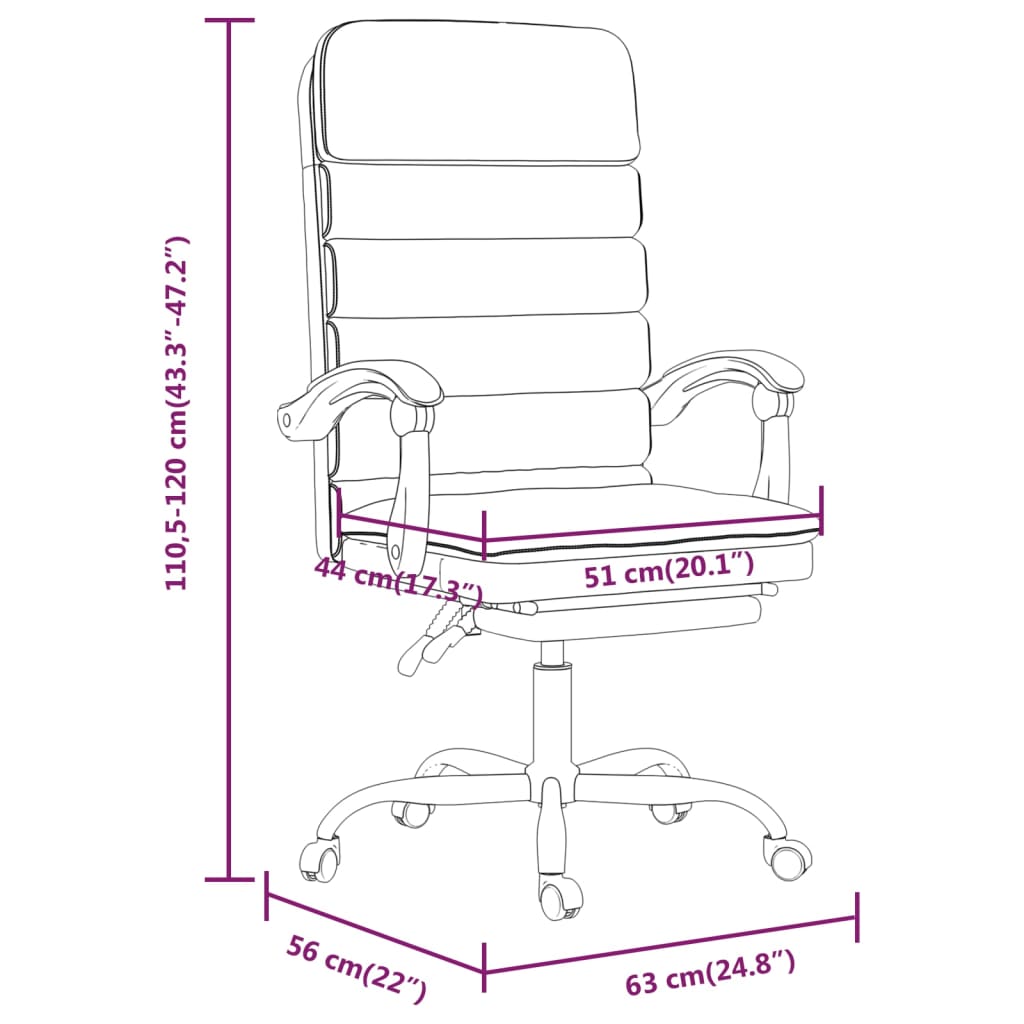 Office Chair with Massage Function Dark Grey Fabric