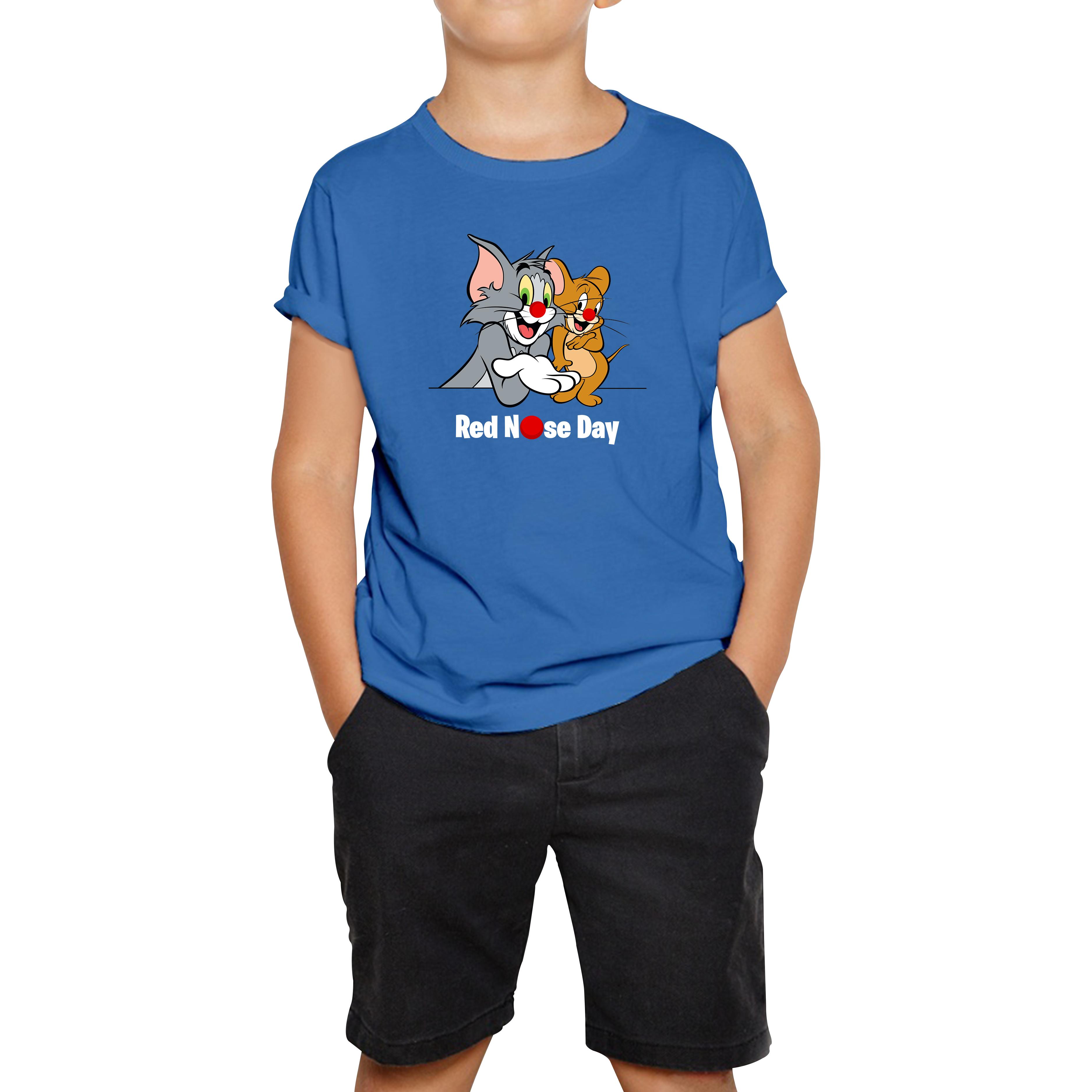 Tom And Jerry Red Nose Day Kids T Shirt 150