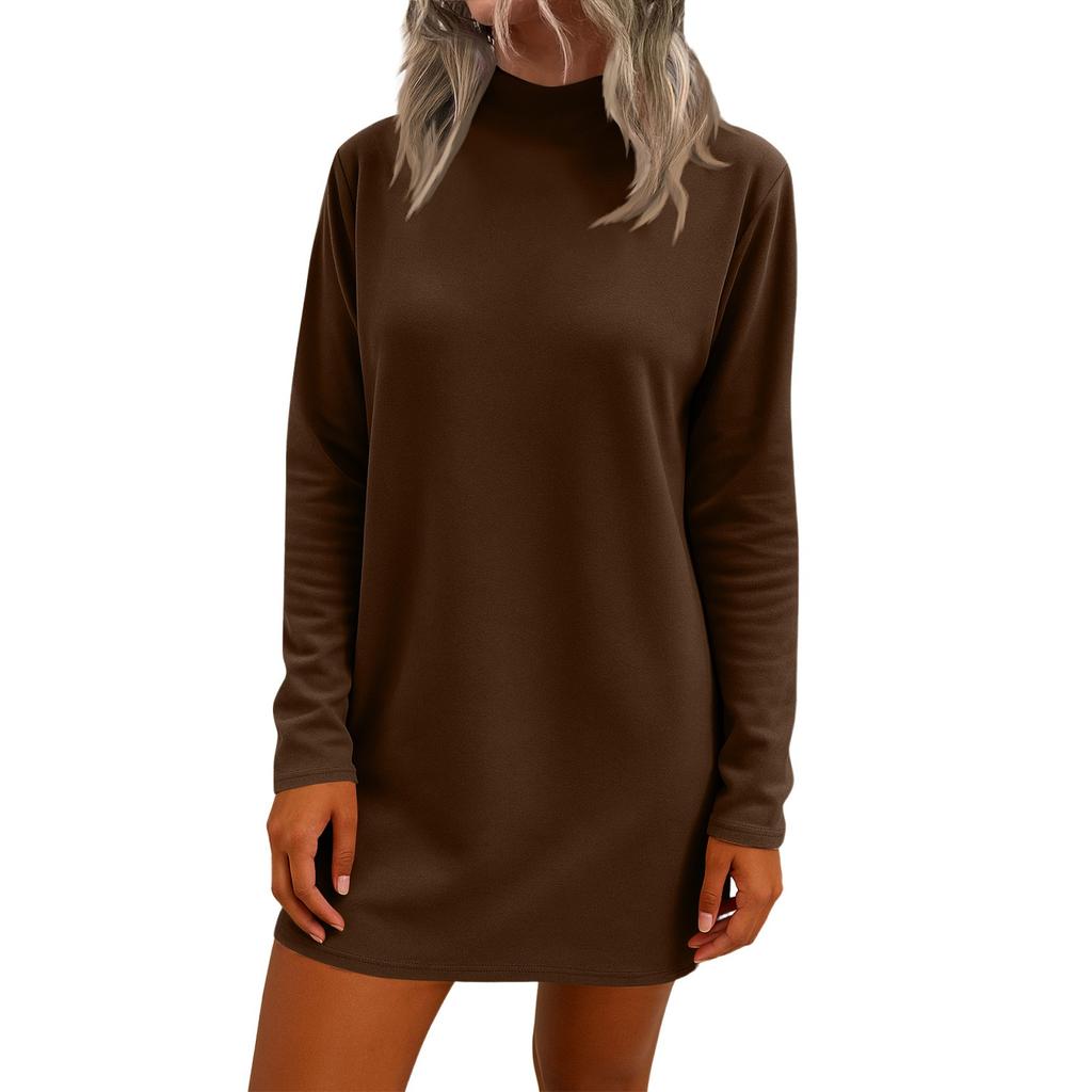 Women's Loose Mid Length Long Sleeved Home Skirt
