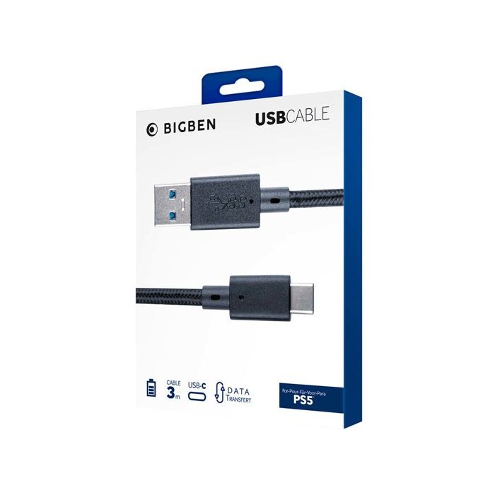 Câble USB - NACON - PS5 - 300 cm - USB-C - Recharge et transfert de données