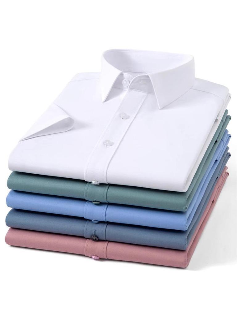**Men's Summer Modal Stretch Non-Iron Short Sleeve Shirt | Casual Business Comfort**