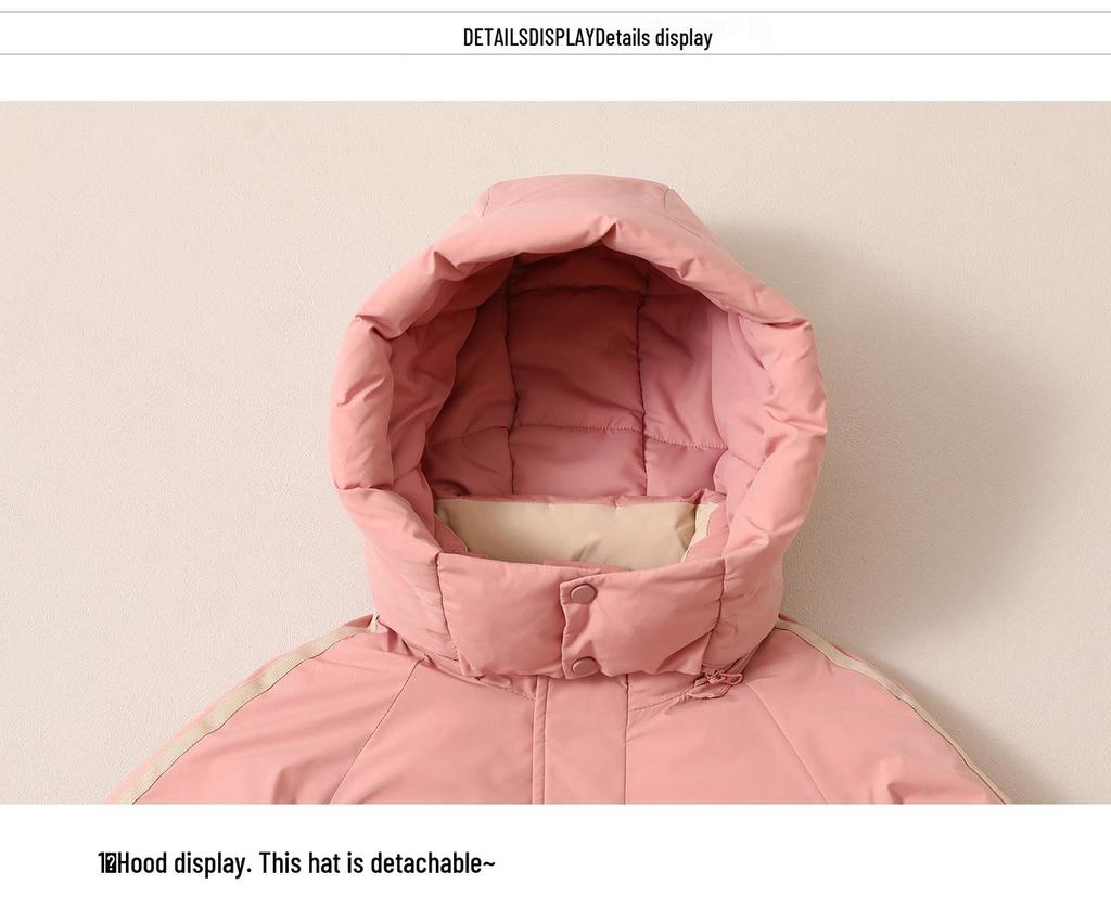 Girls' Winter Down Jacket: Mid-Length, Thickened, 90% Down, Suitable for Medium and Large Sizes - Style 2025.