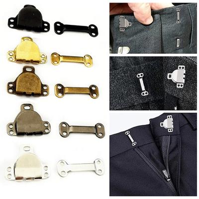 10 peças Gancho de Calça de Metal Gancho de Olho de Saia Botão de Travamento Para Roupas Cabide de Terno Calças Fivela Acessórios de Vestuário Acessórios de Costura