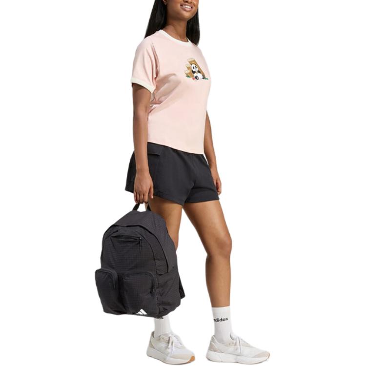Adidas T Shirts Women's Pink Crew Neck Moderate KB7213