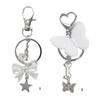 Bowknot Butterfly Charm Keyring Backpack Decoration Handmade Pendant Keyring Fashion Bag Charm Sweet Cool Keychain
