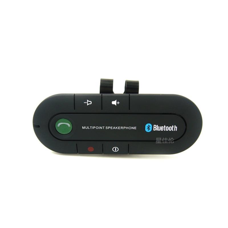 Car Bluetooth Hands-Free Kit with Volume Control and Listen To Music, Hands-Free Kit with Battery Up To 16 Hours Compatible with IPhone, Samsung