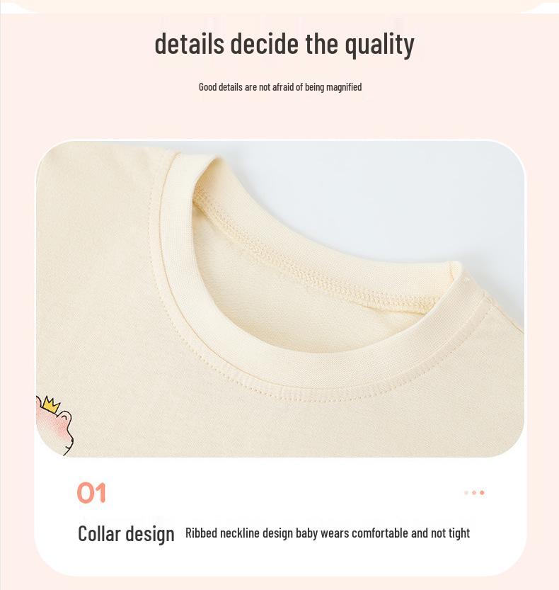 European & American Style Girls' Summer Short-Sleeve T-Shirt for Toddlers & Young Kids - Printed Round Neck Pullover