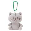 [FUKU FUKU NYANKO] Mascot Keychain, Plush Cat, Cute Gift, Character, Carabiner Included, 8cm Long, Go-Around Mascot, Fukufuku Nyanko, Happin's